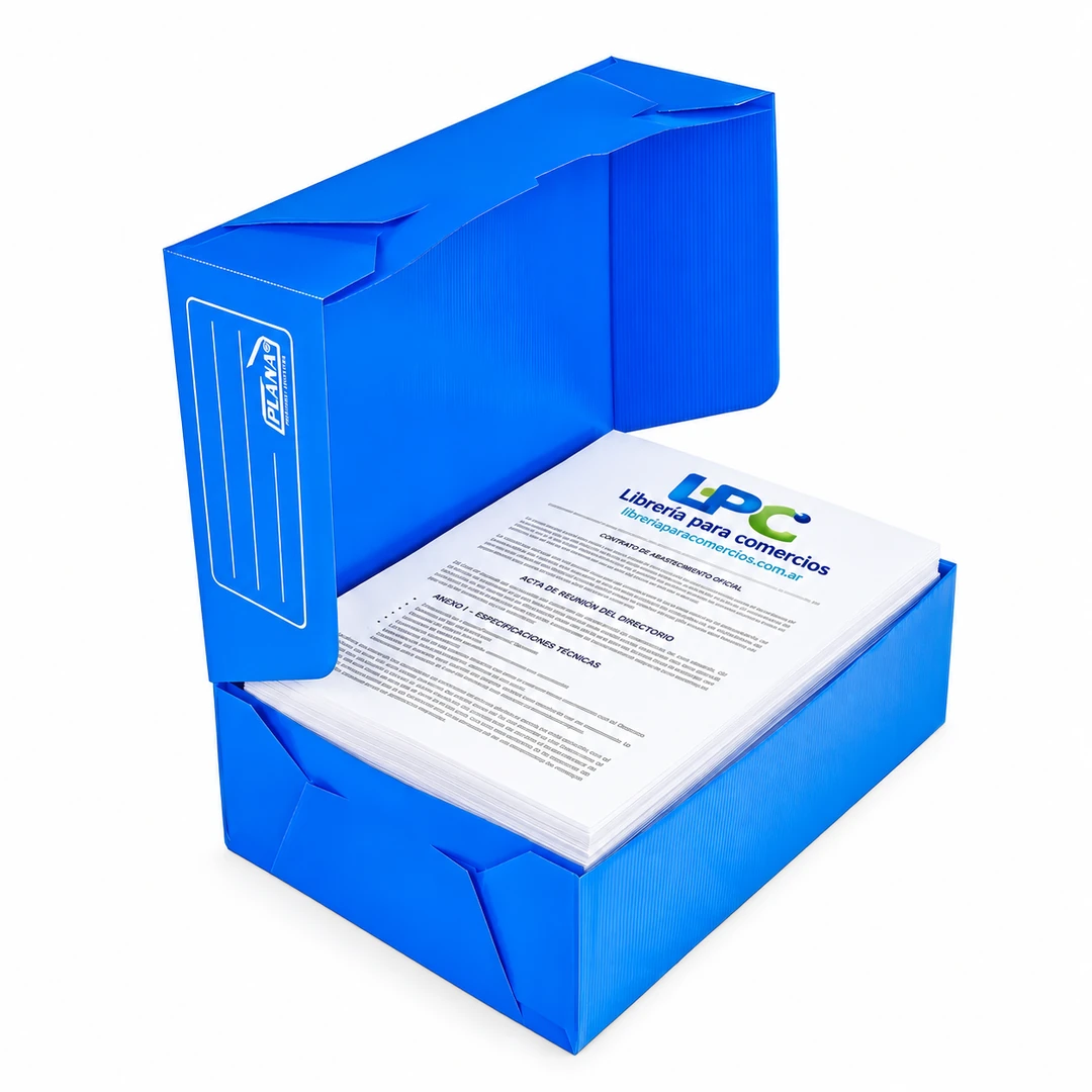 Caja archivo Plana - A4 - azul