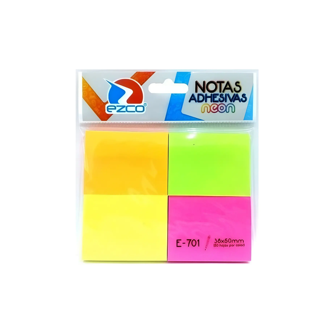 Notas autoahesivas Ezco - 38x50Mm Colores -  x 50 Hojas