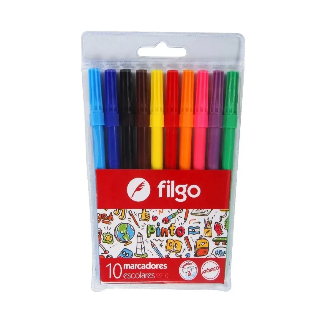 Marcadores de color Filgo Pinto x 10u