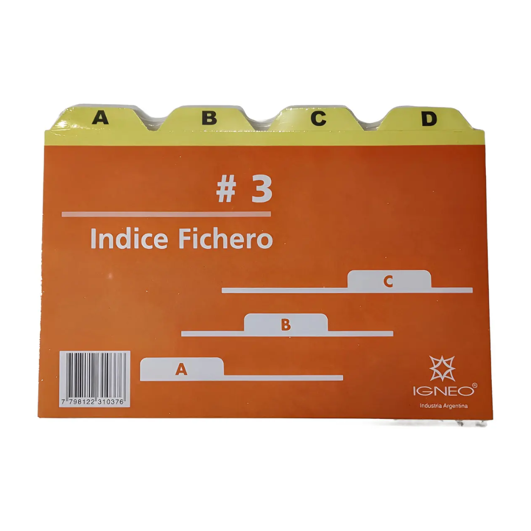 Índice fichero nro 3